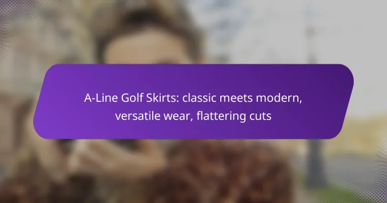 A-Line Golf Skirts: classic meets modern, versatile wear, flattering cuts