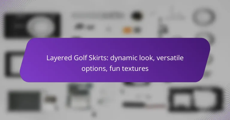 Layered Golf Skirts: dynamic look, versatile options, fun textures