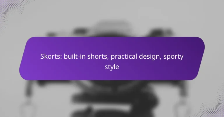 Skorts: built-in shorts, practical design, sporty style