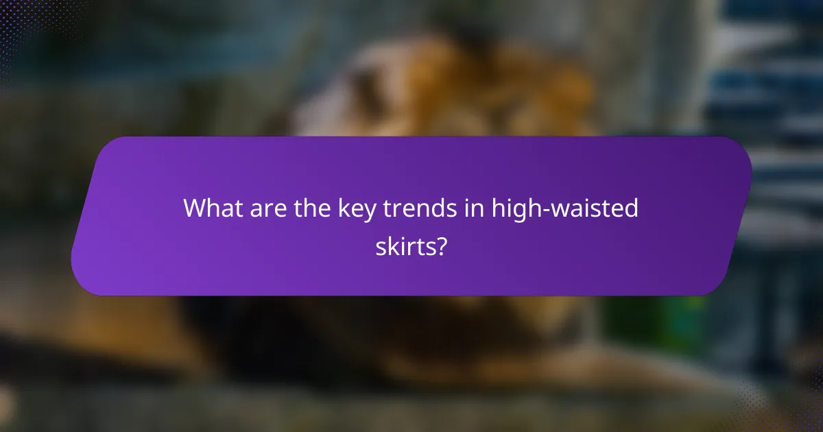 What are the key trends in high-waisted skirts?