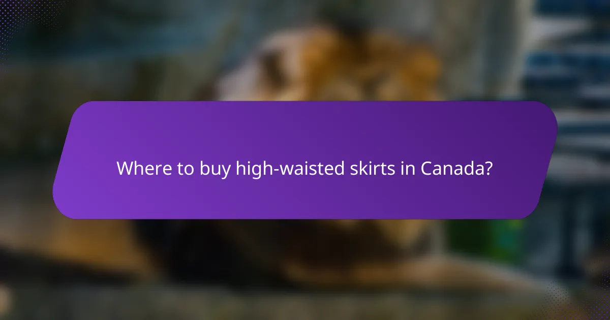 Where to buy high-waisted skirts in Canada?